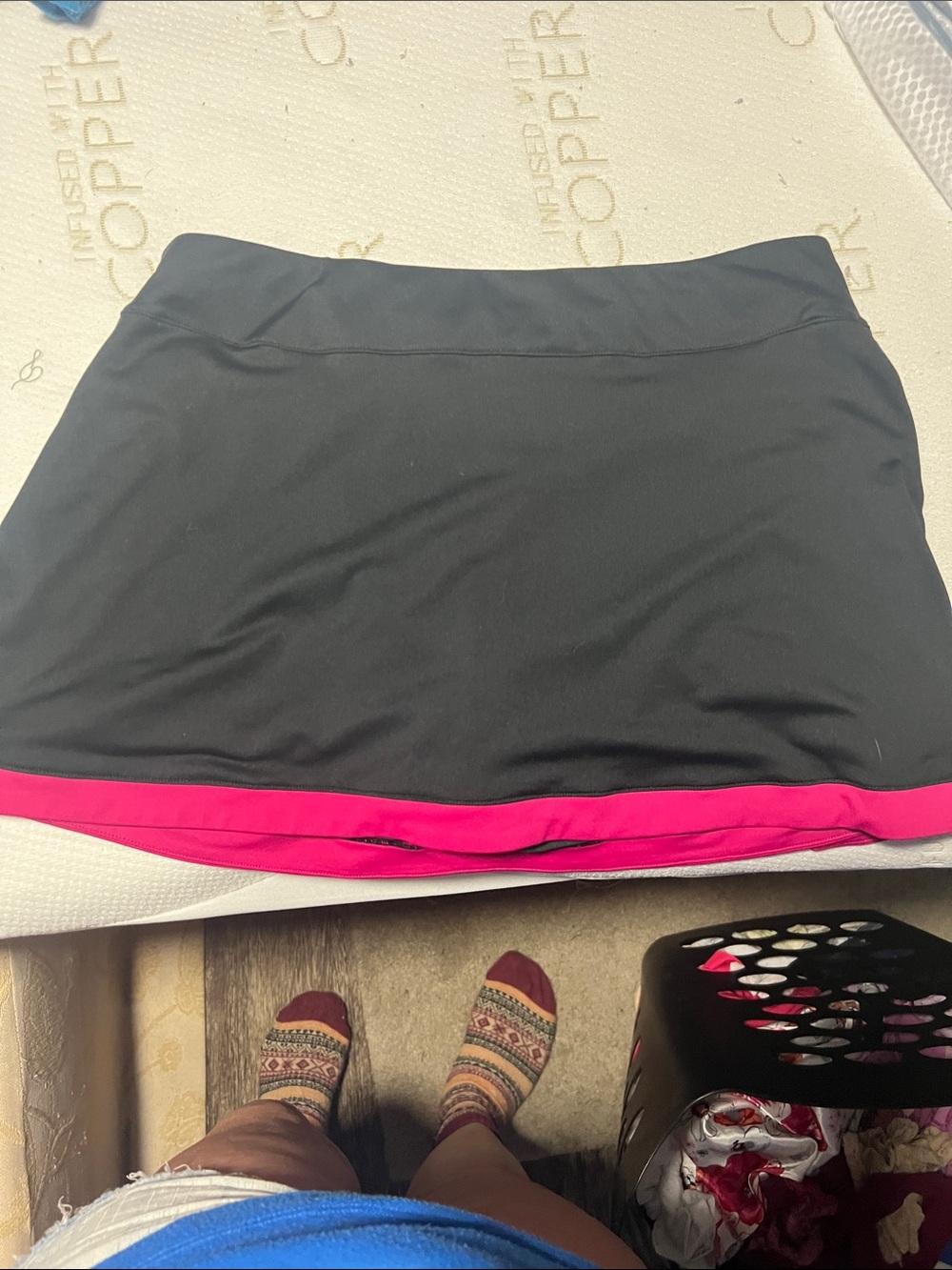 Champion Black Skort with Pink Hem